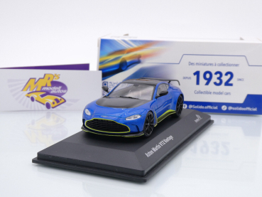 Solido S4314103 # Aston Martin V12 Vantage Baujahr 2022 " blaumetallic-neongelb " 1:43