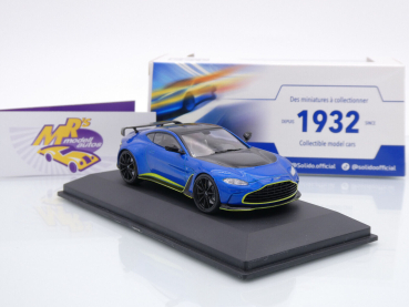 Preview: Solido S4314103 # Aston Martin V12 Vantage Baujahr 2022 " blaumetallic-neongelb " 1:43