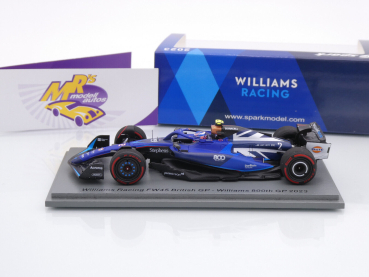 Preview: Spark S8589 # Williams FW45 F1 Nr.2 British Williams 800th GP 2023 " Logan Sargeant " 1:43