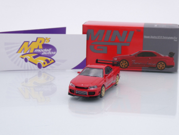 TSM MINI GT MGT00543-R # Nissan Skyline GT-R (R34) RHD rot (Red) " Tommykaira R-z "  1:64