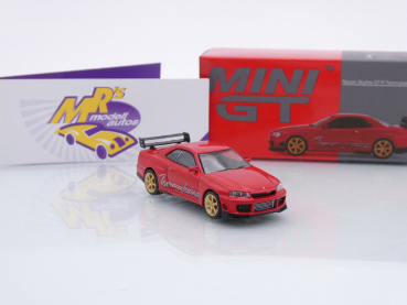 Preview: TSM MINI GT MGT00543-R # Nissan Skyline GT-R (R34) RHD rot (Red) " Tommykaira R-z "  1:64
