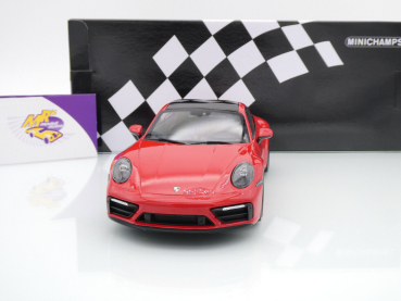 Preview: Minichamps 155063100 # Porsche 911 Carrera 4 GTS Baujahr 2020 " indischrot " 1:18