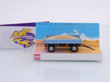 Preview: Busch 53016 # IFA HW 60 Anhänger mit Sandladung Baujahr 1967 " hellblau-schwarz " 1:87