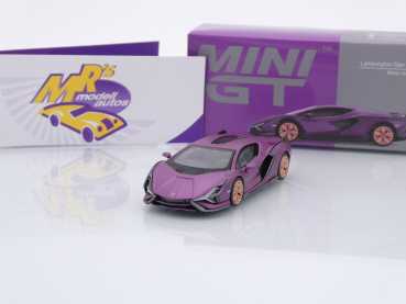 TSM MINI GT MGT00588-L # Lamborghini Sian FKP 37 LHD HK Exclusive " mattlilametallic (Matte Viola Metalic SE30) " 1:64
