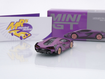 Preview: TSM MINI GT MGT00588-L # Lamborghini Sian FKP 37 LHD HK Exclusive " mattlilametallic (Matte Viola Metalic SE30) " 1:64