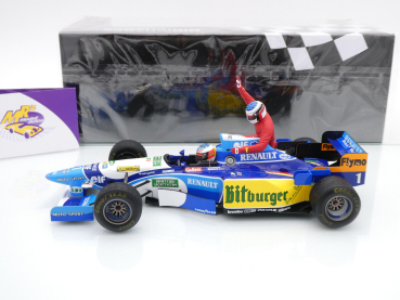 Preview: Minichamps 510950601 # Benetton Ford B195 F1 Nr.1 Canada GP 1995 " Michael Schumacher / Jean Alesi Taxi " 1:18