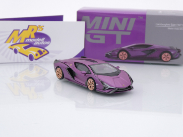 Preview: TSM MINI GT MGT00588-L # Lamborghini Sian FKP 37 LHD HK Exclusive " mattlilametallic (Matte Viola Metalic SE30) " 1:64