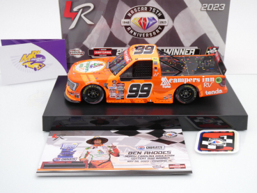 Preview: Lionel Racing W992324CIRBRM # Ford F-150 NASCAR Truck 2023 " Ben Rhodes - Campers Inn RV Charlotte Race Winner " 1:24