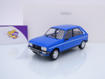 Norev 184903 # Peugeot 104 S Limousine Baujahr 1981 " ibisblau-weiß " 1:18