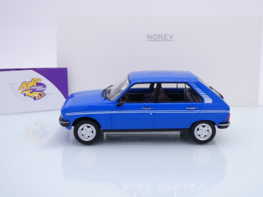 Preview: Norev 184903 # Peugeot 104 S Limousine Baujahr 1981 " ibisblau-weiß " 1:18
