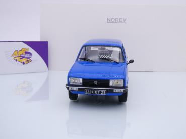 Preview: Norev 184903 # Peugeot 104 S Limousine Baujahr 1981 " ibisblau-weiß " 1:18