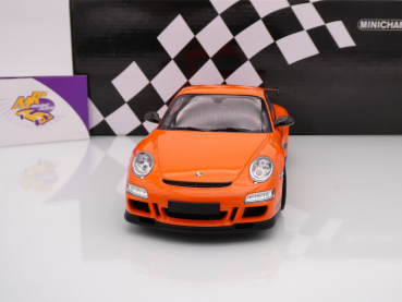 Preview: Minichamps 155062122 # Porsche 911 (997) GT3 RS Baujahr 2007 " orange-schwarz " 1:18