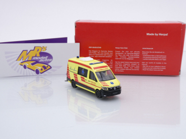Preview: Herpa 097529 # Volkswagen VW Crafter Kasten RTW " Luxambulance (Luxemburg) " 1:87
