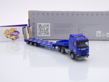 Preview: Herpa 747035 # Scania CR ND 6x6 Semitieflade-Sattelzug " Wehrtechnischer Dienst für Waffen und Munition " 1:87