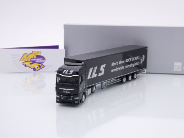 Herpa 955645 # MAN TGX GX Megatrailer Koffer(Lowliner)-Sattelzug " I.L.S. / Rock' N' Roll " 1:87