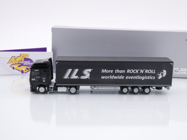 Preview: Herpa 955645 # MAN TGX GX Megatrailer Koffer(Lowliner)-Sattelzug " I.L.S. / Rock' N' Roll " 1:87