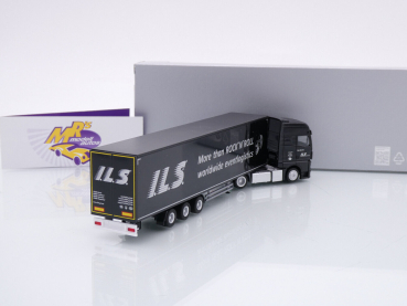 Preview: Herpa 955645 # MAN TGX GX Megatrailer Koffer(Lowliner)-Sattelzug " I.L.S. / Rock' N' Roll " 1:87