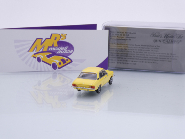 Preview: Minichamps 870040004 # Opel Ascona Coupe Baujahr 1970 " gelb " 1:87