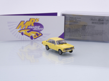 Preview: Minichamps 870040004 # Opel Ascona Coupe Baujahr 1970 " gelb " 1:87