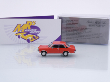 Preview: Minichamps 870040000 # Opel Ascona Coupe Baujahr 1970 " hellrot " 1:87