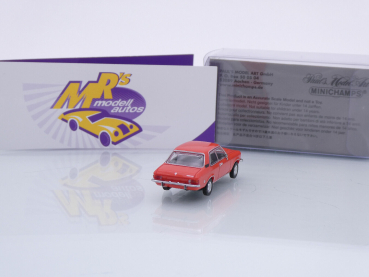 Preview: Minichamps 870040000 # Opel Ascona Coupe Baujahr 1970 " hellrot " 1:87