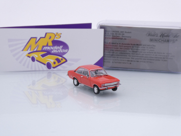 Preview: Minichamps 870040000 # Opel Ascona Coupe Baujahr 1970 " hellrot " 1:87