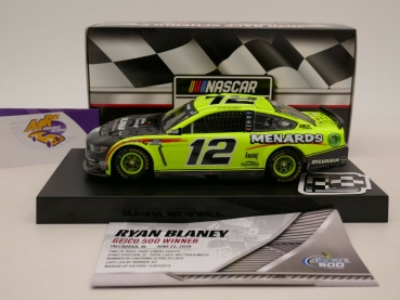 Preview: Lionel Racing W122023MNRBJ # Ford NASCAR 2020 " Ryan Blaney - Menards Talladega Win " 1:24