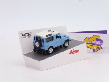Preview: Schuco 20275 # Land Rover Defender Geländewagen " hellblau-weiß " 1:64