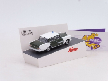 Preview: Schuco 20278 # Mercedes Benz 200 (W110) Einsatzfahrzeug " Polizei " 1:64