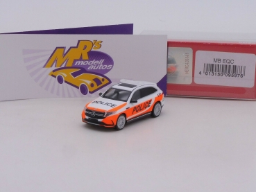 Herpa 095976 # Mercedes-Benz EQC Einsatzfahrzeug " Police Schweiz " 1:87