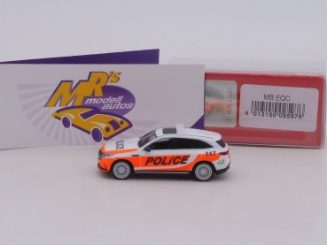 Preview: Herpa 095976 # Mercedes-Benz EQC Einsatzfahrzeug " Police Schweiz " 1:87