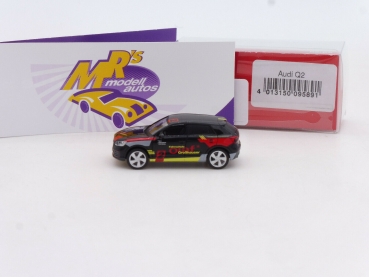 Preview: Herpa 095891 # Audi Q2 schwarz-rot " Fahrschule Olaf Grosshauser " 1:87