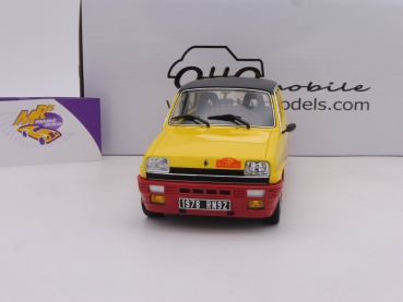 Preview: OTTOmobile OT891 # Renault R5 TS Montecarlo Baujahr 1978 " rot-gelb-schwarz " 1:18
