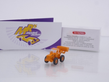 Preview: Wiking 0974 03 # Hanomag B11 Radlader Baujahr 1964-1972 " kommunalorange " 1:160