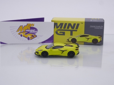 Preview: TSM MINI GT MGT00441-L # Chevrolet Corvette Z06 2023 LHD " gelb (Accelerate Yellow) " 1:64