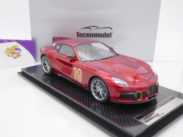Preview: Tecnomodel TM18-270A # Aero3 by Touring Superleggera Nr.19 Salon Prive 2020 " Metallic Pearl Red " 1:18 Nur 110 Stück !!