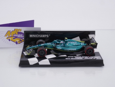 Preview: Minichamps 417220127 # Aston Martin AMR22 Nr.27 F1 Bahrain GP 2022 " Nico Hülkenberg " 1:43