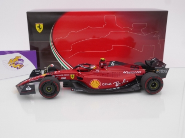 BBR 221855 # Ferrari F1-75 Nr.55 F1 2nd Bahrain GP 2022 " Carlos Sainz Jr. " 1:18
