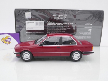 Preview: Minichamps 155026008 # BMW 323i Coupe Baujahr 1982 " carminerot " 1:18