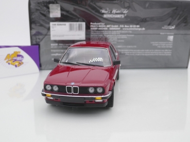 Preview: Minichamps 155026008 # BMW 323i Coupe Baujahr 1982 " carminerot " 1:18