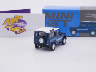 Preview: TSM MINI GT MGT00353-L # Land Rover Defender 90 County Wagon " stratosblau " 1:64