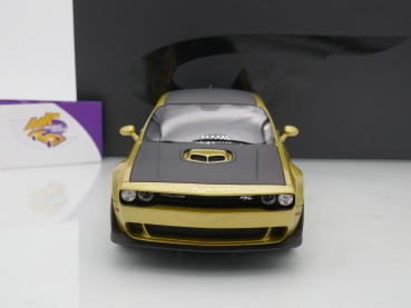 Preview: GT Spirit GT411 # Dodge Challenger R/T Scat Pack Widebody 2021 " gold " 1:18