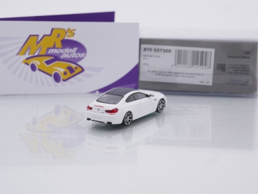 Preview: Minichamps 870027300 # BMW M6 Coupe Baujahr 2015 in " weiß-carbon " 1:87