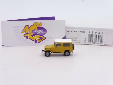 Preview: Busch 43034 # Toyota Land Cruiser J4 Geländewagen Baujahr 1960 " gelb-weiß " 1:87