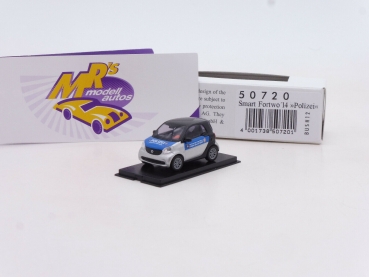 Busch 50720 # Smart Fortwo Einsatzfahrzeug Baujahr 2014 " Polizei Beruf NRW " 1:87