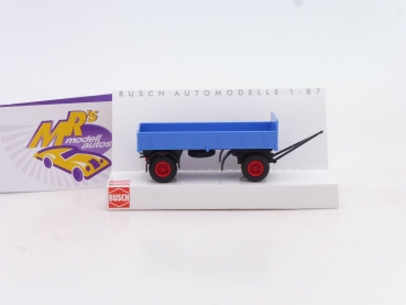 Preview: Busch 53301 # 2-achs Anhänger IFA HL 80 Baujahr 1967 in " blau " 1:87