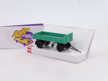 Busch 53320 # 2-achs Lastenanhänger IFA HL 80 Baujahr 1967 " hellgrün " 1:87