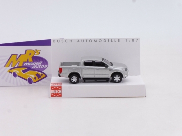 Preview: Busch 52807 # Ford Ranger Doppelkabine Pick-Up Baujahr 2016 " silbermetallic " 1:87