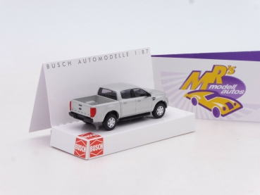 Preview: Busch 52807 # Ford Ranger Doppelkabine Pick-Up Baujahr 2016 " silbermetallic " 1:87