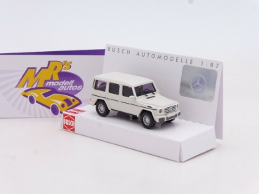 Busch 51466 # Mercedes Benz G-Klasse Baujahr 1990 mit großer Stoßstange " weiß " 1:87